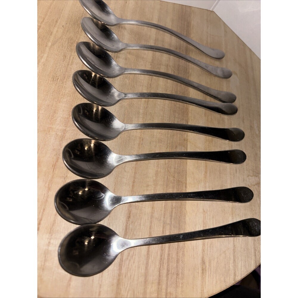Unbranded Heavy Swan Neck Silverware Set Of 8 Teaspoons - Picture 4 of 7